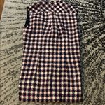 Gucci Tweed Wool Blend Dress Navy White Red Check Size 38 Photo 6