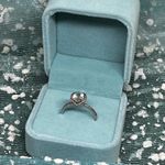 10K W/Gold Quartz Teardrop Halo Ring Gold Photo 14