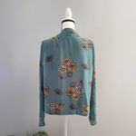Love 21 Green Sheer Floral Open Lightweight Jacket M Photo 1