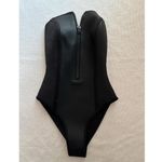 SKIMS Rubbersized Scuba Swim Strapless Onepiece in Onyx, Size XXS Photo 1