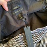 NWT House of Harlow Revolve wool blend strapless houndstooth mini dress Gray Photo 3