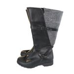 Teva  De La Vina Wool Boot Tall 1005190 Riding Boots Black Leather Gray Women's 7 Photo 1