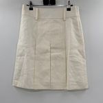 J.Crew  Pleated knee-length skirt in stretch linen blend NWOT Photo 3