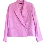 Tommy Hilfiger NWT  Double Breasted Linen Blend Pink Blazer Photo 7