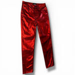 The Kooples Skinny Jeans Size 26 Red Metallic Photo 1