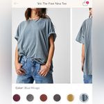 Free People NWOT We the Free Nina Tee - blue mirage gray - Medium Photo 4
