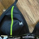 GlideSoul NWT Neon Yellow and Black Triangle Bikini Top Size Medium Photo 6