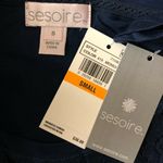 Sesoire Womens Sleep Top Lace Panel Long Sleeve Navy Blue Soft Size S Photo 2