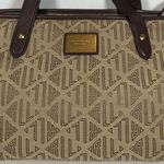 Ralph Lauren Lauren Womens Brown Tan Vintage RL Logo Purse Tote Photo 2