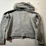 Kensie  grey wool blend chunky knit funnel turtleneck pullovers sweater medium Photo 3