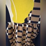 Colorful Leaf Print Longsleeve Short Dress Women’s Sz Small Yellow Photo 3