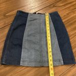 Free People  modern femme 2  TWO TONE DENIM MINI SKIRT size 0 Photo 7