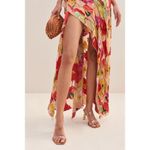 Cult Gaia NWT Whitney Gown Silk Floral Tiered Maxi Dress Size XS Photo 5