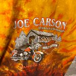 Harley Davidson Y2K 2007 Orange & Red Tie Dye Flame Carroll Ohio Biker Tee XL Photo 3
