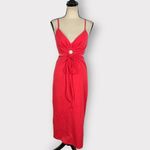 Walter Baker Red Rivka Cutout Midi Dress Women's Size Small NWT Photo 1