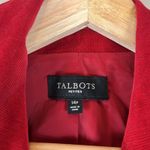 Talbots  Corduroy Blazer Womens 14P Red Gold Stretch Cotton Old Money Equestrian Photo 4