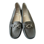 Aerosoles Women's black Loafers Size 8 Slip On with Silver Hardware Photo 2