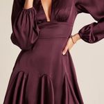 Abercrombie & Fitch Abercrombie Satin Mini Long Sleeve Dress Photo 0