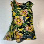 Deletta  Alstroemeria Floral Blouse Top‎ Anthropologie Size XS Business Resort Photo 5