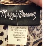 Maggie Barnes  Women's 5X Animal Print Kaftan Tunic Top Gold D Ring Accent Photo 4