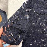 Loft  Womens Tops‎ Size S Navy Lace Short Sleeve Photo 3