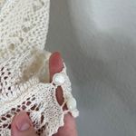 Lauren Ralph Lauren 1X White ivory Long Linen Crochet Cardigan Sweater Photo 5