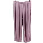 Soft Surroundings  Lavender Satin Chic Comfort Pocket Pants Women’s L Photo 1