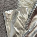 Wild Fable High Rise Flare Casual Metallic Silver Photo 7