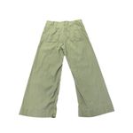 Maeve Anthropologie The Colette Wide Leg Pants Green Linen Blend High Rise 28 Photo 1