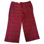 Lane Bryant  NWT The Perfect Drape Red Plaid Wide Leg High-Rise‎ Trousers Size 26 Photo 4
