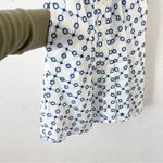 Alexis  Target Isaias Dot Tulip Sleeve Embroidered Shirt Dress in White Blue Photo 4