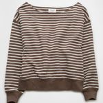 American Eagle AE Striped Off Shoulder Sweater Photo 2