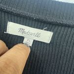 Madewell  Women's Black Ribbed pocket side slit t-shirt midi dress XL Photo 1