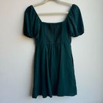 Abercrombie & Fitch Green Puff Sleeve Chiffon Mini Dress Size XS PETITE Corset Photo 5