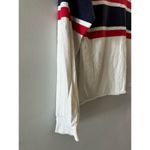 Forever 21  Top Women's Medium White Striped Long Sleeve Cropped Crewneck Photo 1