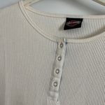 Harley Davidson  Cream Waffle Knit Size Large Long Sleeved Shirt Photo 2