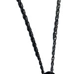 Evil Eye Nazar Protection Necklace Cobalt Blue Glass Pendent Silver Tone Chain Photo 6