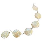 Freshwater Coin Pearls Necklace Brown Photo 1