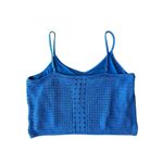 EXPRESS  Summer Crocheted Cropped Sweater Tank In Blue Size XL Photo 5
