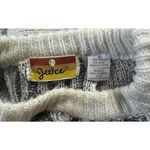 Juice vintage cable Knit patchwork leather Striped Sweater Long Sleeve XL Photo 4