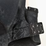 Gaiam Black Faux Brocade Embellished Crossback Back Clasp Sports Bra Small Photo 5