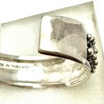 Sterling Silver 925 Studded Cuff Bracelet Fits 6.5 Photo 3