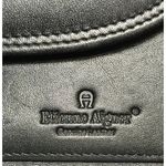 Etienne Aigner  Black Leather Wallet Clutch Buckle Snap‎ Closure Photo 3