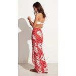 Faithfull the Brand Lulu Maxi Skirt Camara Floral Print Red, size 6 Photo 2