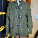 Sidefeel Cardigan Hooded Fleece Lined Jackets Winter Sweater Coat Size Large Green Photo 6