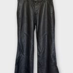 Gap Vintage Y2K  Leather Low Rise Trouser Pants Brown Women's size 14 Grunge Photo 10