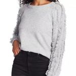 1. State  grey fringe sweater size small Photo 0