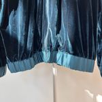 Coldwater Creek  Women’s Green Velour Full Zip Sweater Size 1X Emerald Teal EUC Photo 5