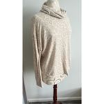 Splendid Ultra Soft Leopard Print Cowl Neck Pullover Top Medium Photo 1