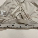 Adidas Sports Bra Beige Tan Logo Strappy Back Size L Photo 4